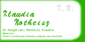 klaudia notheisz business card